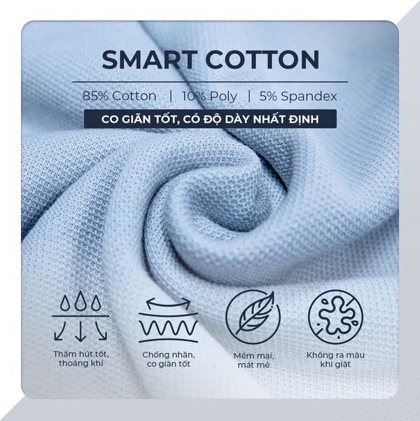 Chi Tiết Chất Vải Áo Polo Nam Luca Polomanor Cotton Interlock Regular Fit