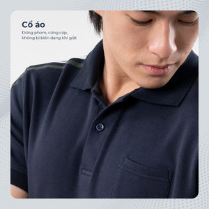 Chi Tiết Cổ Áo Polo Nam Marvic Polomanor Cotton Interlock Regular Fit