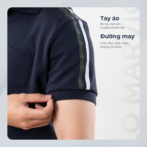 Chi Tiết Tay Áo Polo Nam Marvic Polomanor Cotton Interlock Regular Fit