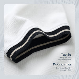 Chi Tiết Tay Áo Polo Nam Roger Polomanor Cotton Interlock Regular Fit