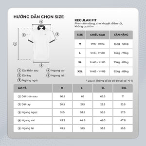 Chi Tiết Bảng Size Áo Polo Nam Roger Polomanor Cotton Interlock Regular Fit