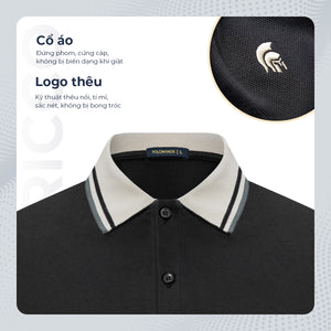 Chi Tiết Cổ Áo Polo Nam Ricco Polomanor Cotton Interlock Regular Fit