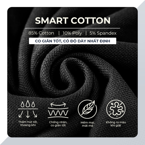 Chi Tiết Chất Vải Áo Polo Nam Ricco Polomanor Cotton Interlock Regular Fit