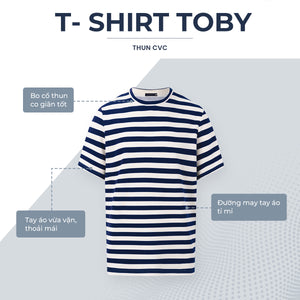 Áo Thun Nam Toby Polomanor Màu Navy Thun Cvc Regular Fit