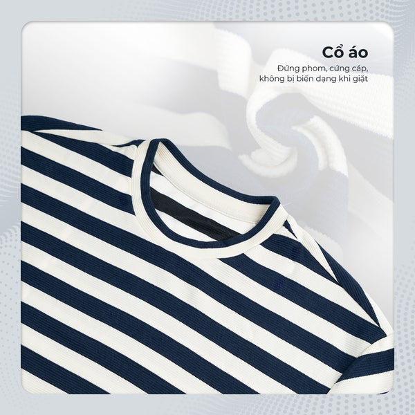 Chi Tiết Cổ Áo Thun Nam Toby Polomanor Màu Navy Thun Cvc Regular Fit