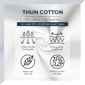 Chi Tiết Chất Vải Áo Thun Nam T-Shirt Porin Polomanor Màu Trắng Thun Cvc Regular Fit