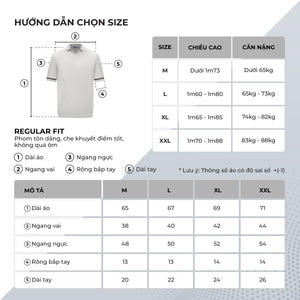 Chi Tiết Bảng Size Áo Polo Nam Vincent Polomanor Dệt Kim Regular Fit