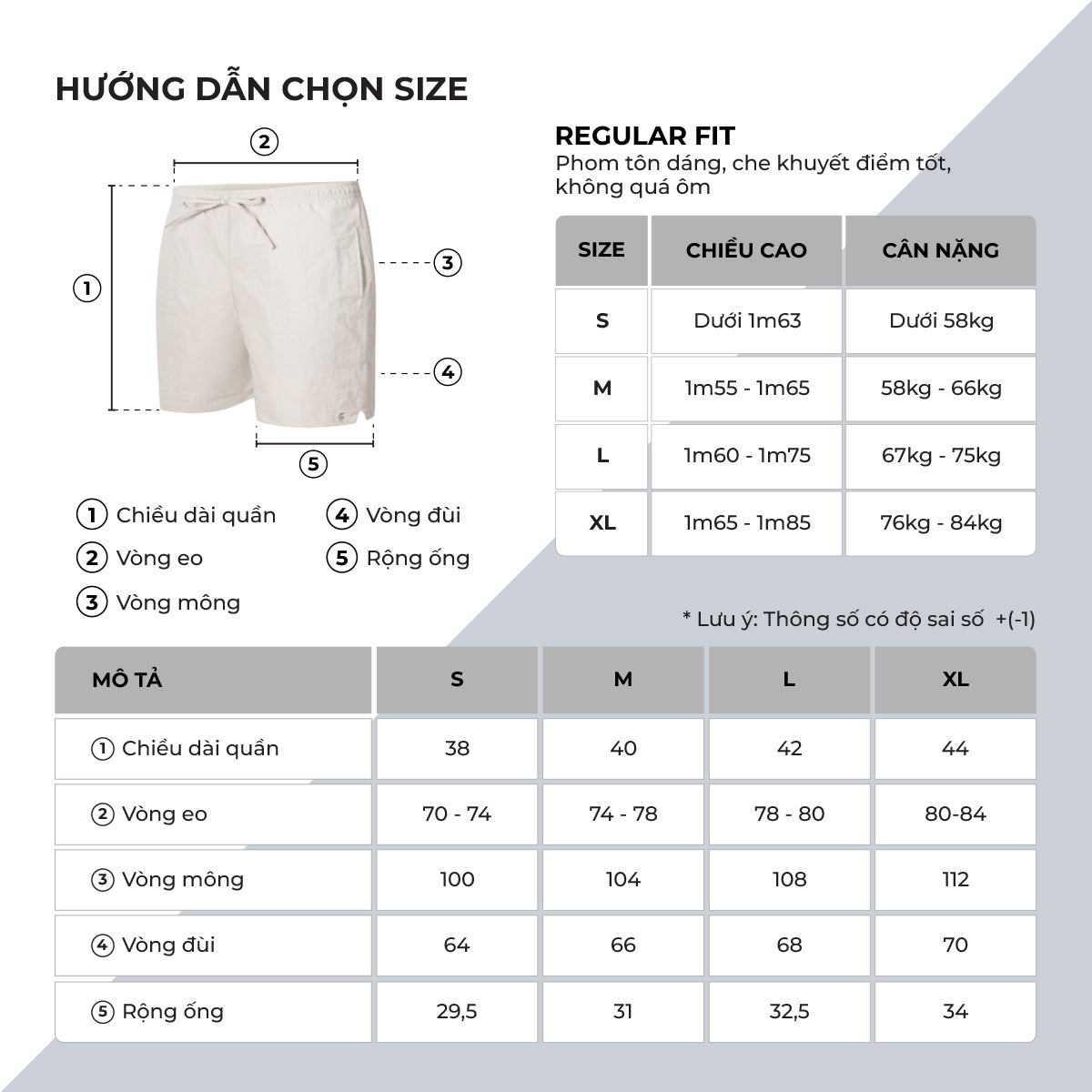 Quần short nam WIZEN SHORT