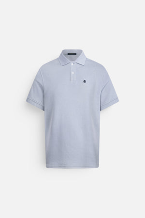 Áo Polo Nam Symbol Polomanor Màu Xám Xanh Cotton Interlock Regular Fit