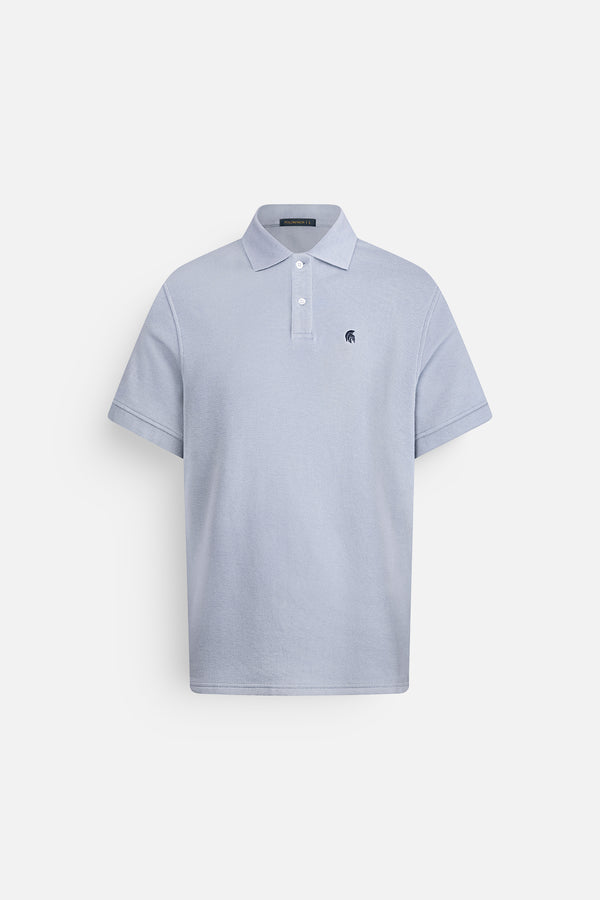 Áo Polo Nam Symbol Polomanor Màu Xám Xanh Cotton Interlock Regular Fit
