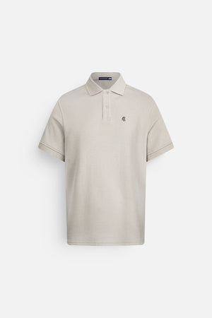 Áo Polo Nam Symbol Polomanor Màu Be Nhạt Cotton Interlock Regular Fit