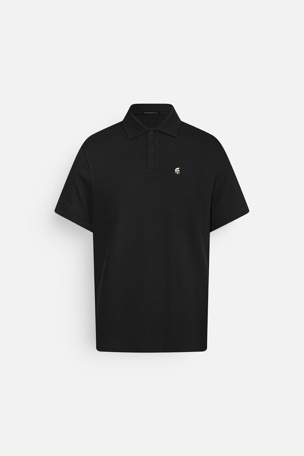 Áo Polo Nam Symbol Polomanor Màu Đen Cotton Interlock Regular Fit
