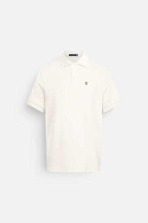 Áo Polo Nam Symbol Polomanor Màu Kem Nhạt Cotton Interlock Regular Fit