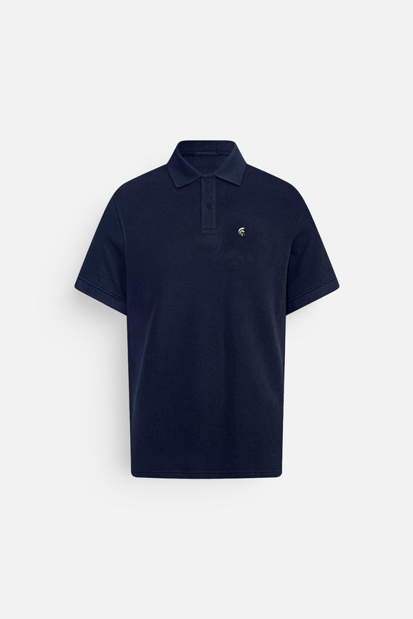 Áo Polo Nam Symbol Polomanor Màu Xanh Đen Cotton Interlock Regular Fit