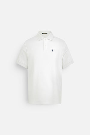 Áo Polo Nam Symbol Polomanor Màu Trắng Cotton Interlock Regular Fit