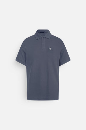 Áo Polo Nam Symbol Polomanor Màu Xám Đậm Cotton Interlock Regular Fit