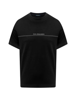 Áo Thun Nam T-Shirt Porin Polomanor Màu Đen Thun Cvc Regular Fit