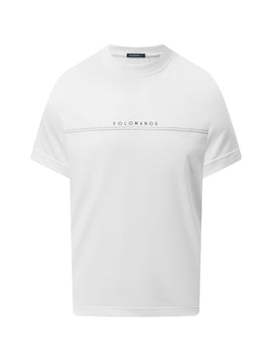 Áo Thun Nam T-Shirt Porin Polomanor Màu Trắng Thun Cvc Regular Fit