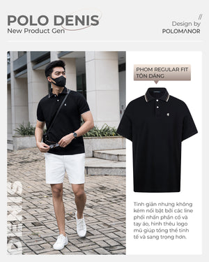 Chi Tiết Phối Đồ Áo Polo Nam Denis Polomanor Cotton Interlock Regular Fit