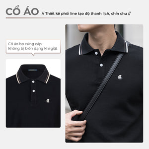 Chi Tiết Cổ Áo Polo Nam Denis Polomanor Cotton Interlock Regular Fit