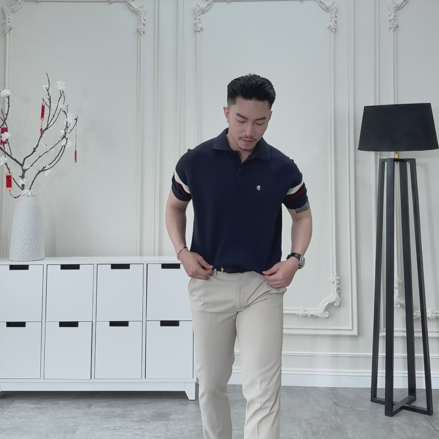 Áo polo BIJAN BST TỪ NHÀ RA PHỐ, chất liệu vải cá sấu cotton interlock cao cấp, thiết kế tối giản, dễ phối đồ