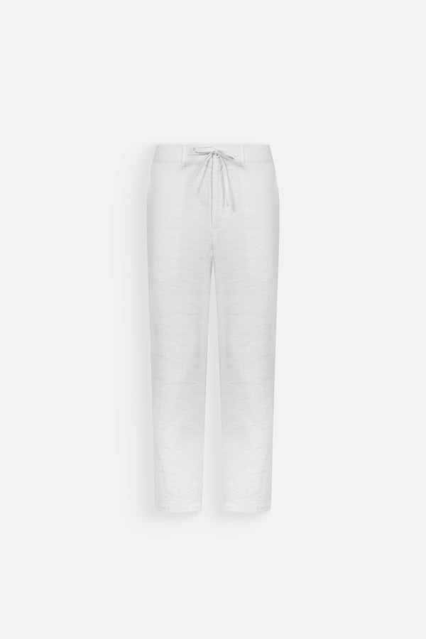 Quần Dài  Linen Polomanor Màu Trắng Vải Linen Regular Fit