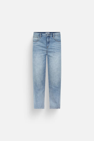 Quần Jean Straight Polomanor Màu Xanh Nhạt Denim Jean Regular Fit