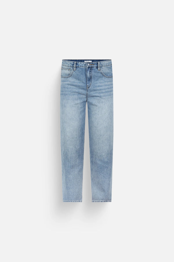 Quần Jean Straight Polomanor Màu Xanh Nhạt Denim Jean Regular Fit