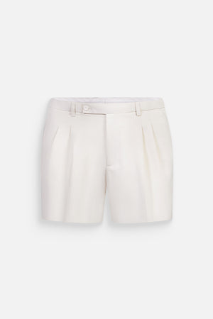 Quần Shorts Nam Classic Tây Polomanor Màu Trắng Khaki Tây Regular Fit