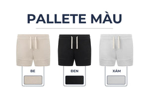 Quần Shorts Nam Nỉ Polomanor Màu Đen, Be, Xám Vải Nỉ Chân Cua Regular Fit