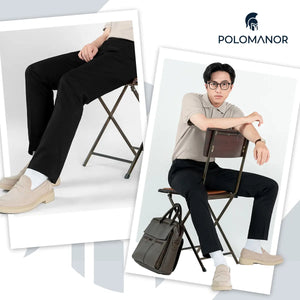 Chi Tiết Look Quần Dài Nam Smart Fit Khaki Polomanor Màu Đen Khaki Tây Regular Fit