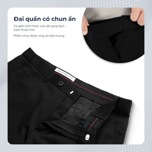 Quần Dài Nam Smart Fit Khaki Polomanor Màu Đen Khaki Tây Regular Fit