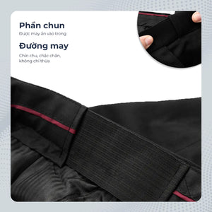 Chi Tiết Chun Ẩn Quần Dài Nam Smart Fit Khaki Polomanor Màu Đen Khaki Tây Regular Fit