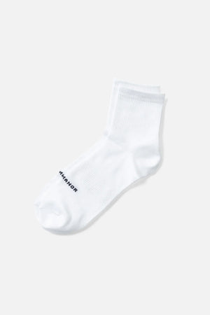 Tất Cổ Cao Cotton Polomanor Trắng